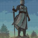 The knight templar cross stitch pattern in pdf DMC