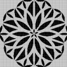 Abstract flower silhouette cross stitch pattern in pdf