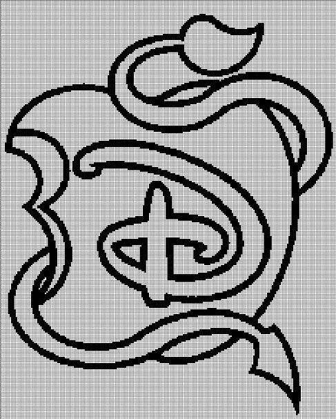 Disney descendants silhouette cross stitch pattern in pdf