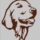 Dog Head1 silhouette cross stitch pattern in pdf