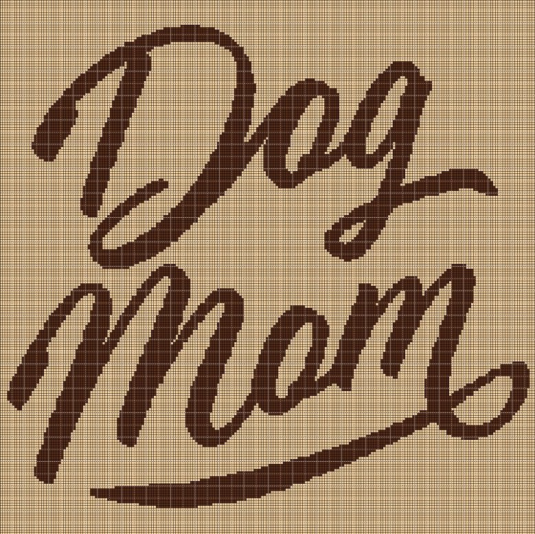 Dog mom silhouette cross stitch pattern in pdf
