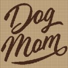Dog mom silhouette cross stitch pattern in pdf