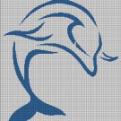 Dolphin1 silhouette cross stitch pattern in pdf