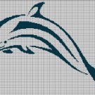Dolphin2 silhouette cross stitch pattern in pdf