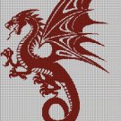 Dragon2 silhouette cross stitch pattern in pdf