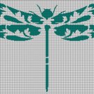 Dragonfly silhouette cross stitch pattern in pdf