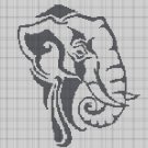 Elephant silhouette cross stitch pattern in pdf