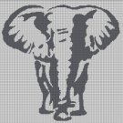 Elephant 3 silhouette cross stitch pattern in pdf