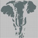 Elephant 4 silhouette cross stitch pattern in pdf