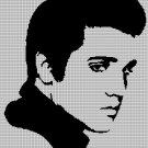 Elvis silhouette cross stitch pattern in pdf
