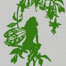 Fairy silhouette cross stitch pattern in pdf
