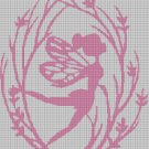 Fairy in grass silhouette cross stitch pattern in pdf