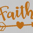 Faith silhouette cross stitch pattern in pdf