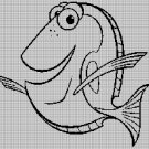 Finding Nemo-Dory silhouette cross stitch pattern in pdf
