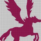 Flying Unicorn silhouette cross stitch pattern in pdf
