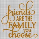 Friend family silhouette cross stitch pattern in pdf