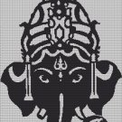 Ganesha silhouette cross stitch pattern in pdf