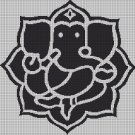 Ganesha logo silhouette cross stitch pattern in pdf