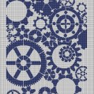 Gears 4 silhouette cross stitch pattern in pdf