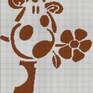 Giraffe silhouette cross stitch pattern in pdf