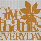 Give thanks silhouette cross stitch pattern in pdf