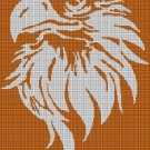 Golden Eagle silhouette cross stitch pattern in pdf
