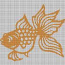 Gold fish 2 silhouette cross stitch pattern in pdf