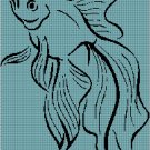 Goldfish in lake silhouette cross stitch pattern in pdf