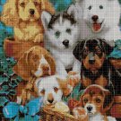 Dogs 3 cross stitch pattern in pdf DMC