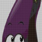 Eggplant cross stitch pattern in pdf DMC