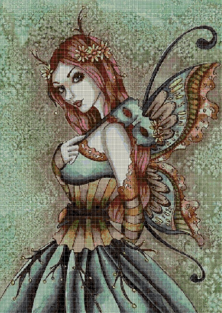 Fairy 3 cross stitch pattern in pdf DMC
