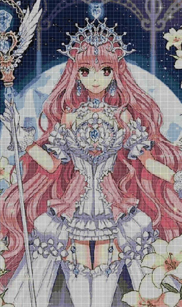 Fairy Queen cross stitch pattern in pdf DMC