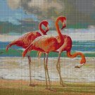 Flamingos 4 cross stitch pattern in pdf DMC