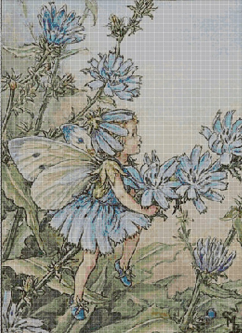 Flower fairy 3 cross stitch pattern in pdf DMC