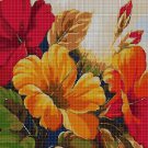 Flowers cross stitch pattern in pdf DMC