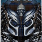 Predator helmet cross stitch pattern in pdf DMC
