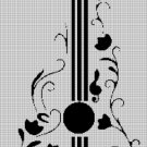 Guitar silhouette cross stitch pattern in pdf