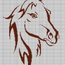 Horse Head silhouette cross stitch pattern in pdf