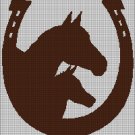 Horseshoe silhouette cross stitch pattern in pdf