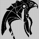 Horus silhouette cross stitch pattern in pdf