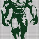 Hulk silhouette cross stitch pattern in pdf