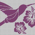 Hummingbird2 silhouette cross stitch pattern in pdf