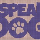 I speak dog silhouette cross stitch pattern in pdf