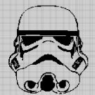 Imperial stormtroopers silhouette cross stitch pattern in pdf