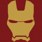 Iron Man symbol silhouette cross stitch pattern in pdf