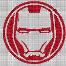 Ironman logo silhouette cross stitch pattern in pdf