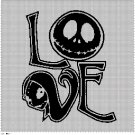Jack and Sally love silhouette cross stitch pattern in pdf
