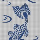 Japanese fish silhouette cross stitch pattern in pdf