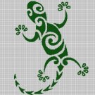 Lizard silhouette cross stitch pattern in pdf
