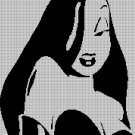 Jessica Rabbit silhouette cross stitch pattern in pdf